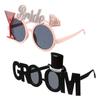 Whimsical Plastic Wedding Glasses For Brides Grooms Guests Playful Reception Eyewear Durable Comfortable Party Costume Accessories