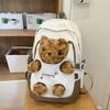 Ugly Cute Funny Bear Doll Joker Junior and Senior High School Students Shoulder Bag High Value Soft Cute Cute Girl Travel Backpack.