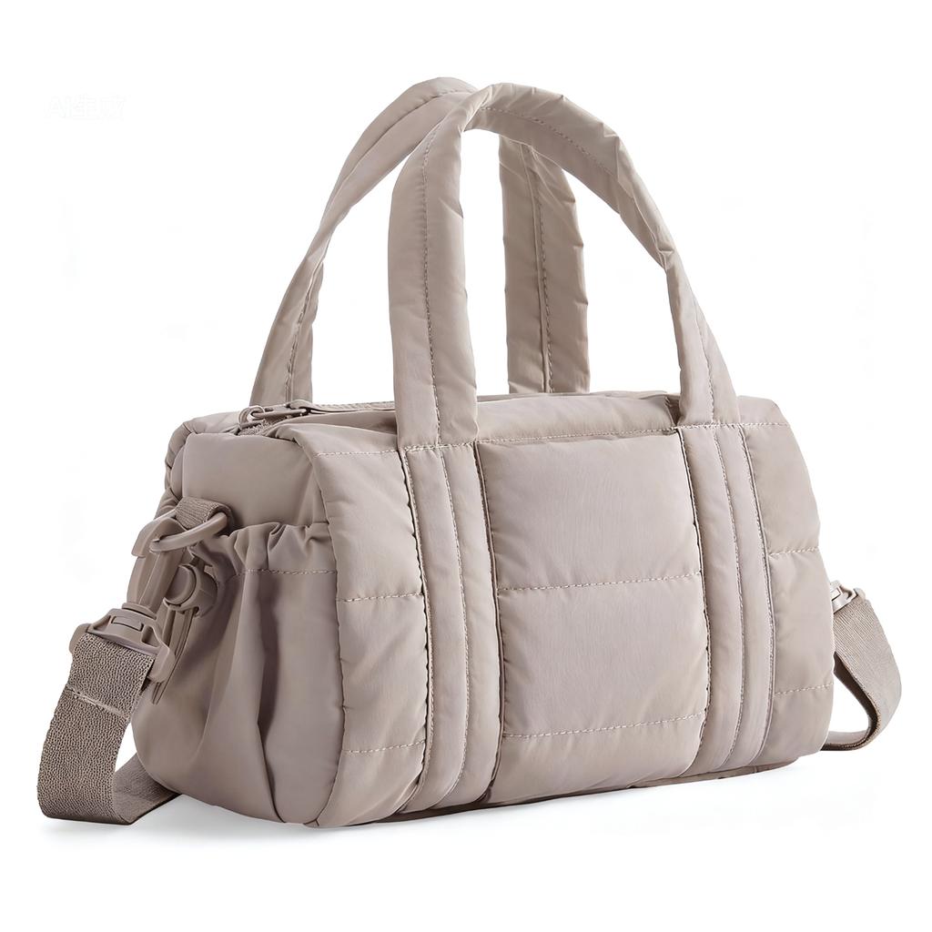 Женская стеганая дорожная сумка из нейлона с регулируемым ремнем, сумка через плечо для спорта и путешествий
