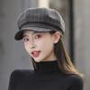 Autumn Winter Women's Hat Fashion Octagonal Hats Women's British Korean Japanese Beret Fashion Simple Duck Tongue Hat