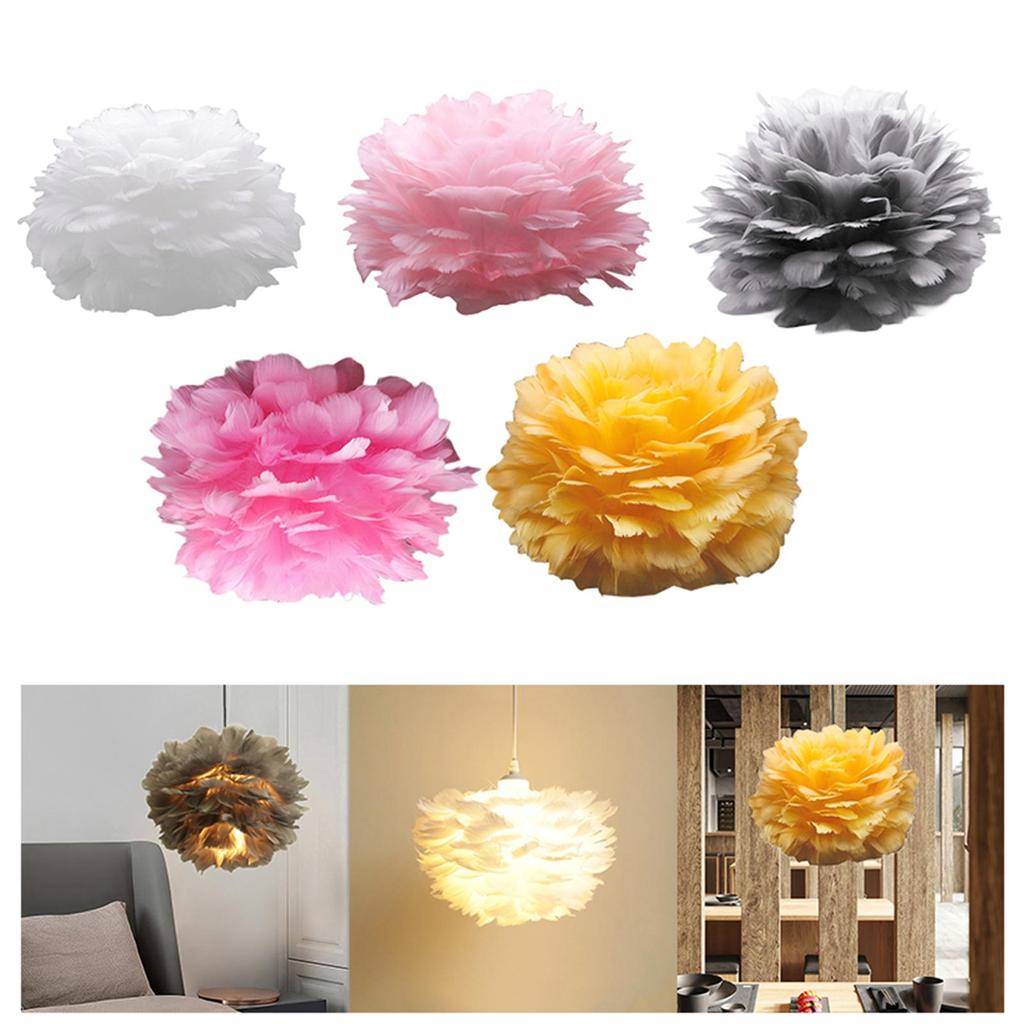 Искусственный перьевой абажур, украшение лампы, подвесной абажур, потолочный светильник, абажур для лампы E27, подвесной потолочный светильник, свадьба