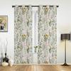 Vintage Herbaceous Floral Texture Curtains for Living Room Bedroom Study Decor Curtain Modern Kitchen Window Curtains