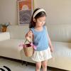 Weaving Mini Bucket Bag Kids Spring Summer Season Basket Vacation Beach Handbag