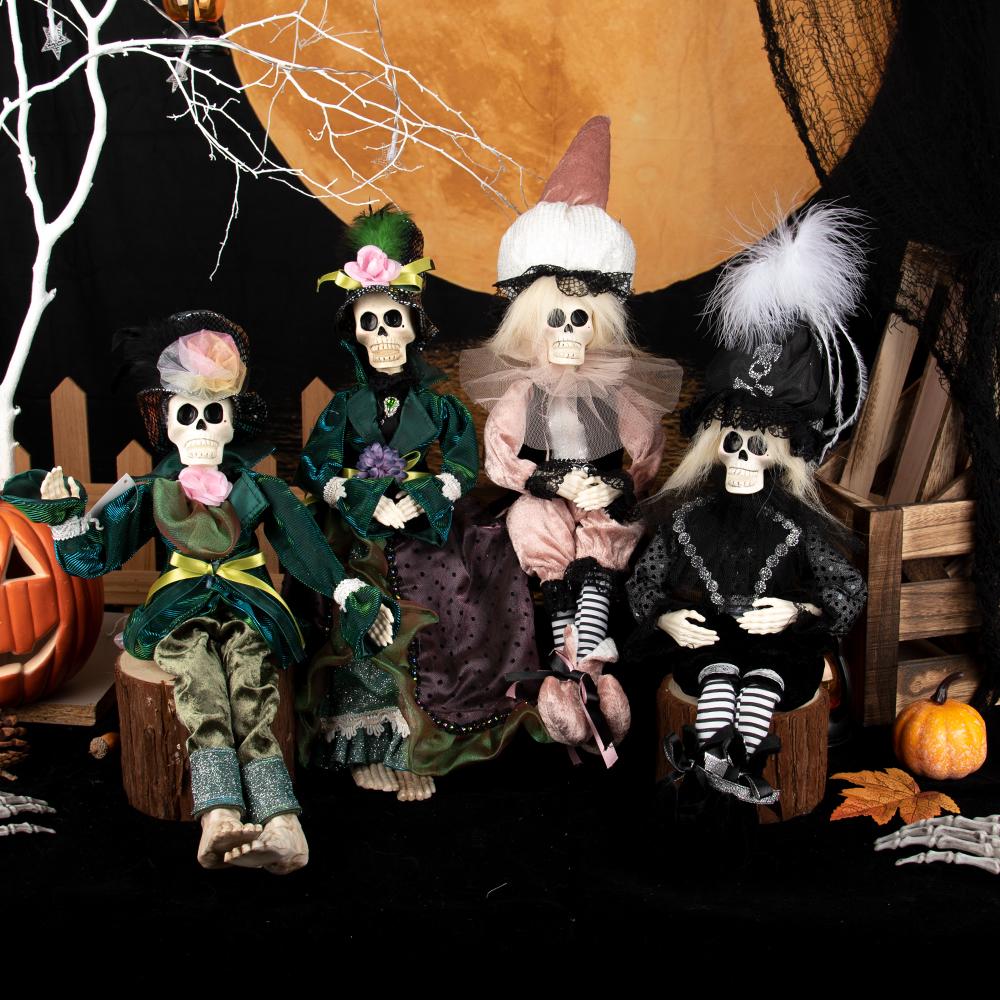 Хэллоуин Романтичный скелет Пара Статуэтки Ремесло Готический Невеста Жених Искусство Скульптура Жених Дом Окно Подвесные подвески Украшения