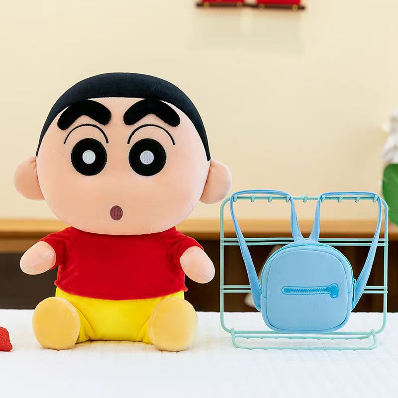 Latest Backpack Crayon Shin Chan Doll Kawaii Stuffed Plush Toy Doll Cartoon Anime Cute Pillow Children's Birthday Gift Doll