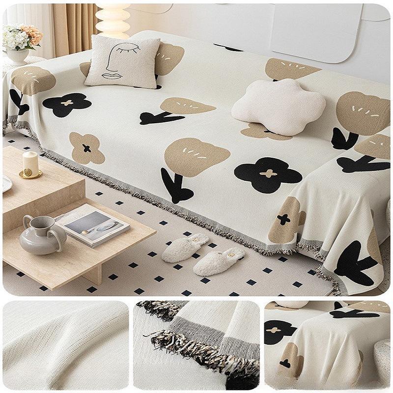 Anti-cat Scratch Chenille Sofa Towel Modern Simple All-inclusive Anti-slip Sofa Cover Four-season Universal Cushion Dust Cover