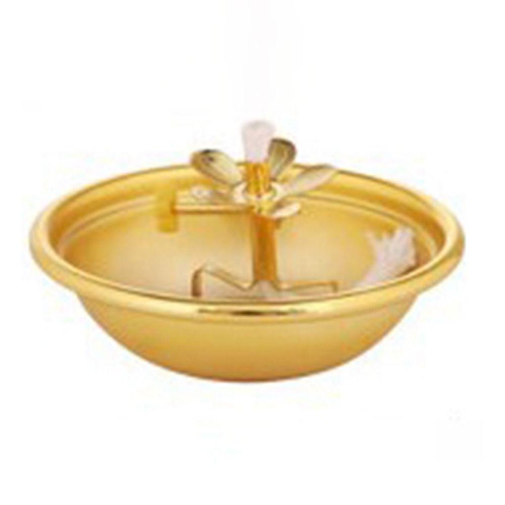Exquisite Zinc Zinc Alloy Oil Lamp Anti-slip Oil Dish Ornaments Vintage Butter Lamp Holder  Household