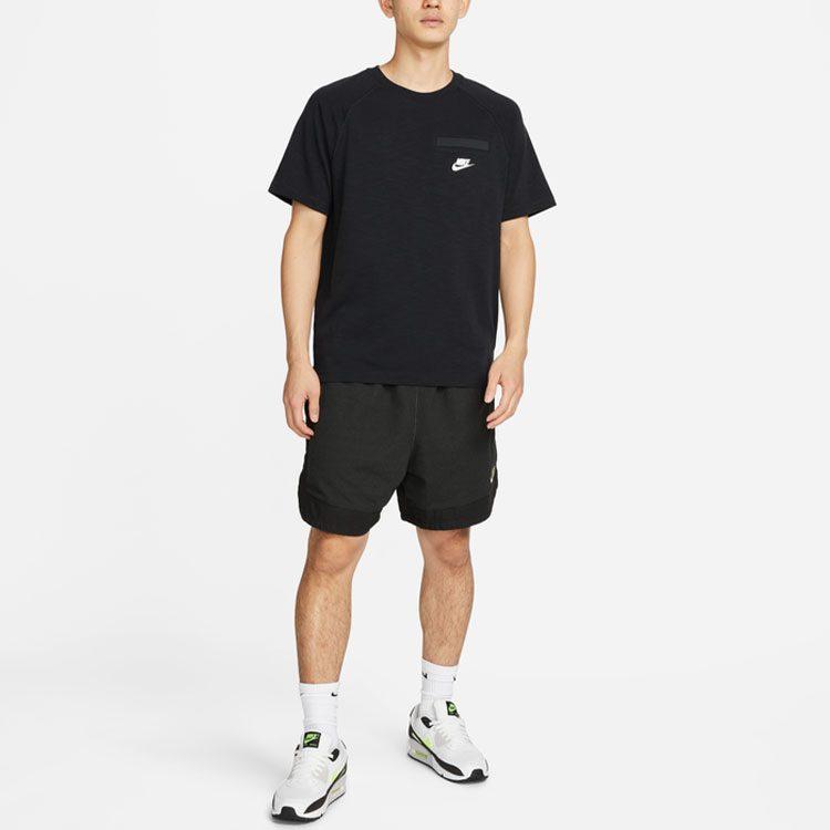 Nike T Shirts Men's Black Crew Neck Moderate Straight Fit DQ2414-010