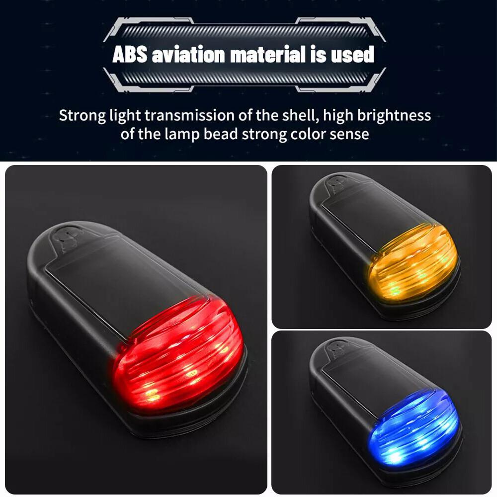 Solar Powered Cab Roof LED Lights 5pcs for Truck Trailer w/Remote