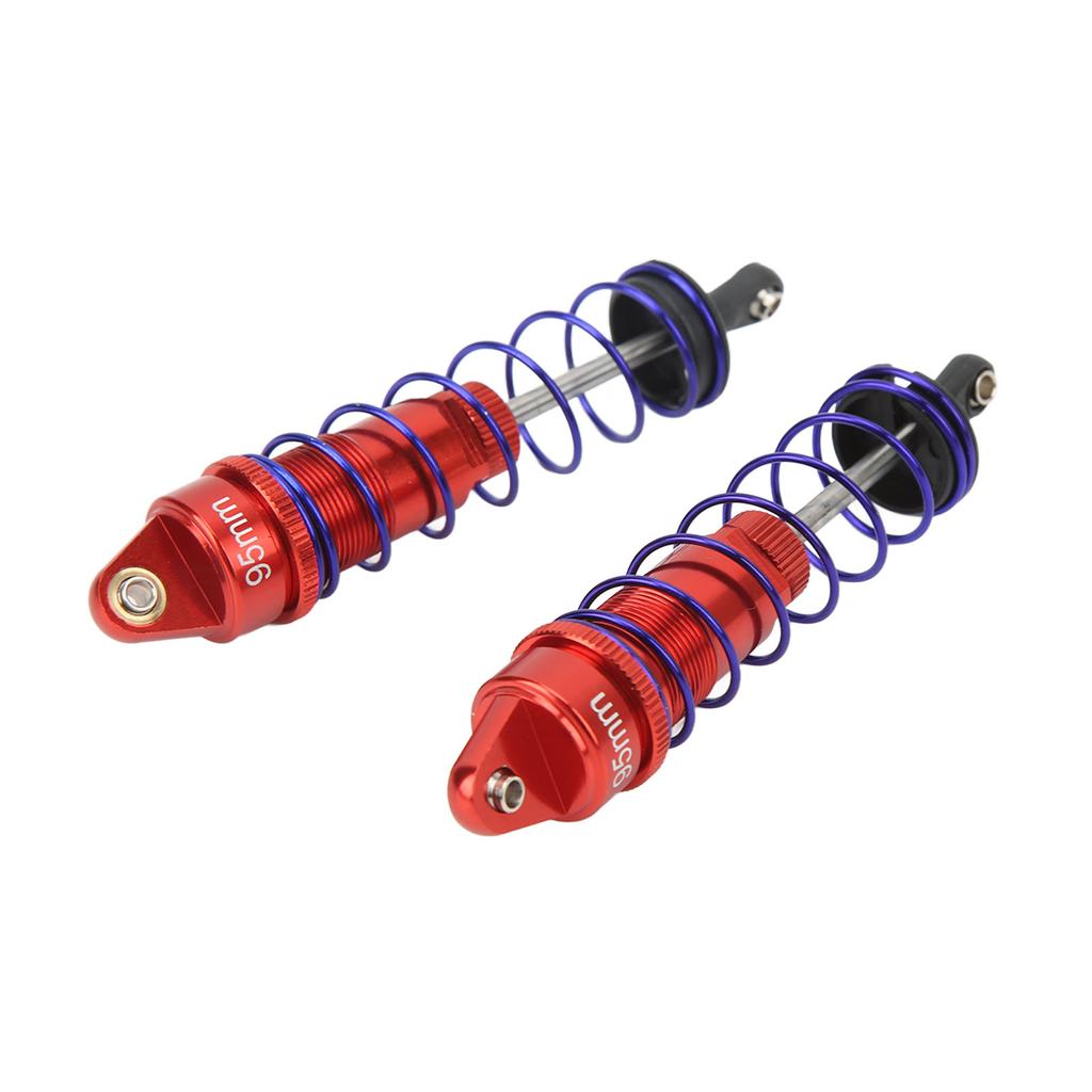 2pcs RC Shock Absorber Aluminum Alloy Adjustable High Strength Oil Damper for 110 RC Car 95mm Red