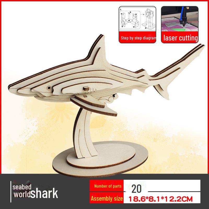 Милые животные DIY 3D деревянная головоломка для детей