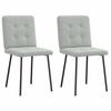 VidaXL Dining Chairs Set of 2 Light Grey Velvet, Dining Chair, Kitchen Chair, Accent Chair, Chair, Chair of 4101057