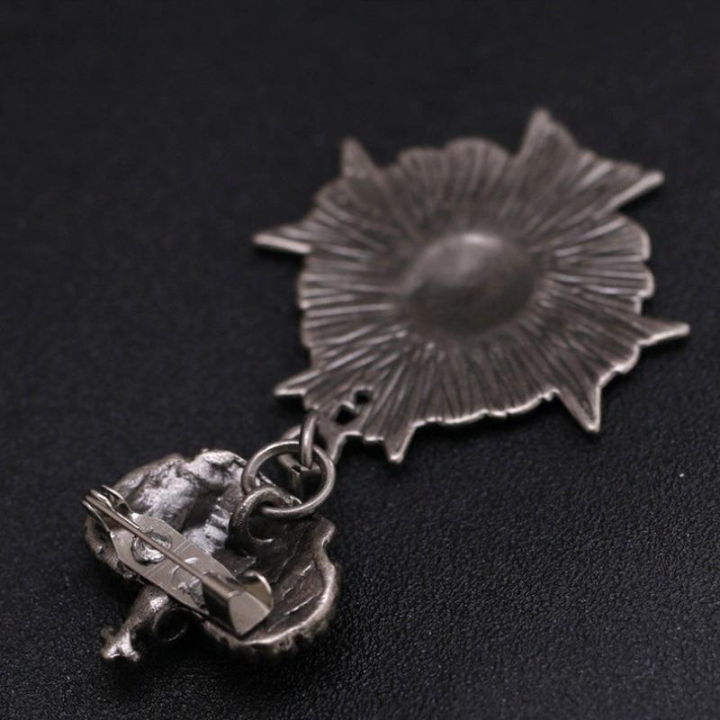 Винтажная металлическая корона в британском стиле, медаль, брошь, значок