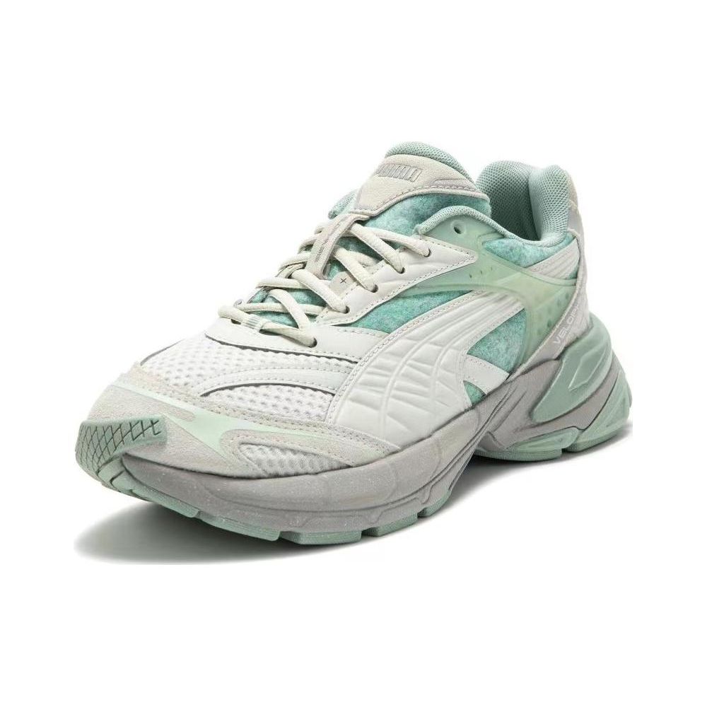 Puma Кроссовки унисекс Velophasis Rerooted серый умиротворяющий-серый зеленый-туман 393164-01