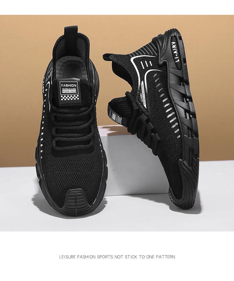 Мужские дышащие спортивные кроссовки Flyknit - Летняя коллекция 2024, Мягкая подошва, Хит продаж, Тонкий сетчатый дизайн