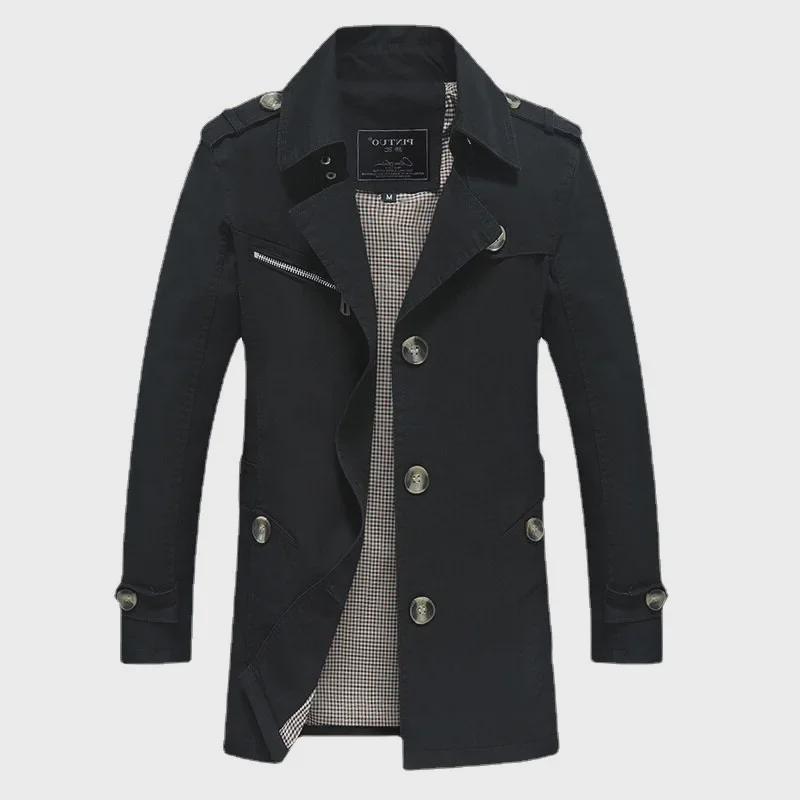 Легкая мужская куртка-ветровка из хлопка осень 2024 г.