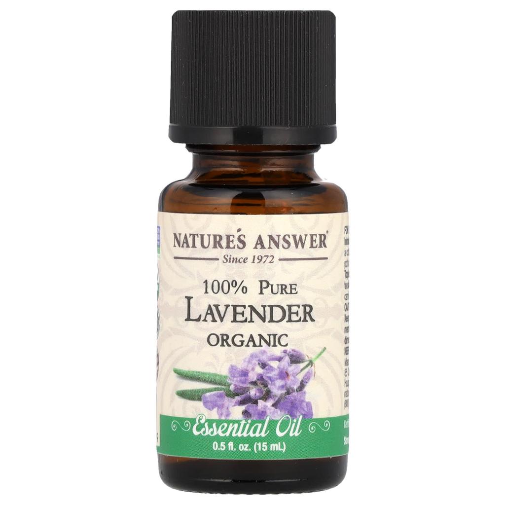 Nature's Answer Organic Essential Oil, 100% Pure, Lavender, 0.5 Fl Oz (15 Ml)
