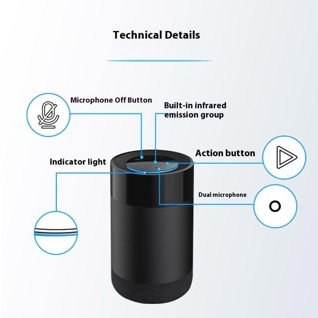 W35 Инфракрасный умный динамик Голосовое взаимодействие с ИИ Голосовой умный динамик на 9 языках Встроенная голосовая платформа Alexa