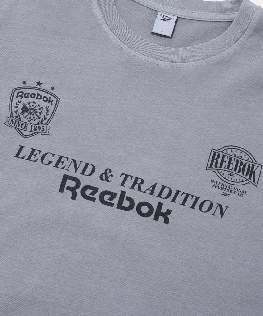 Reebok Графичная футболка с коротким рукавом, окрашенная в готовом виде - Пепельно-серый