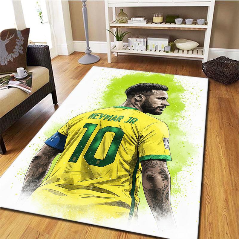 Neymar Jr Carpet Rug for Living Room Bedroom Home Sofa Decoration,Kids play Non-slip Floor Mat