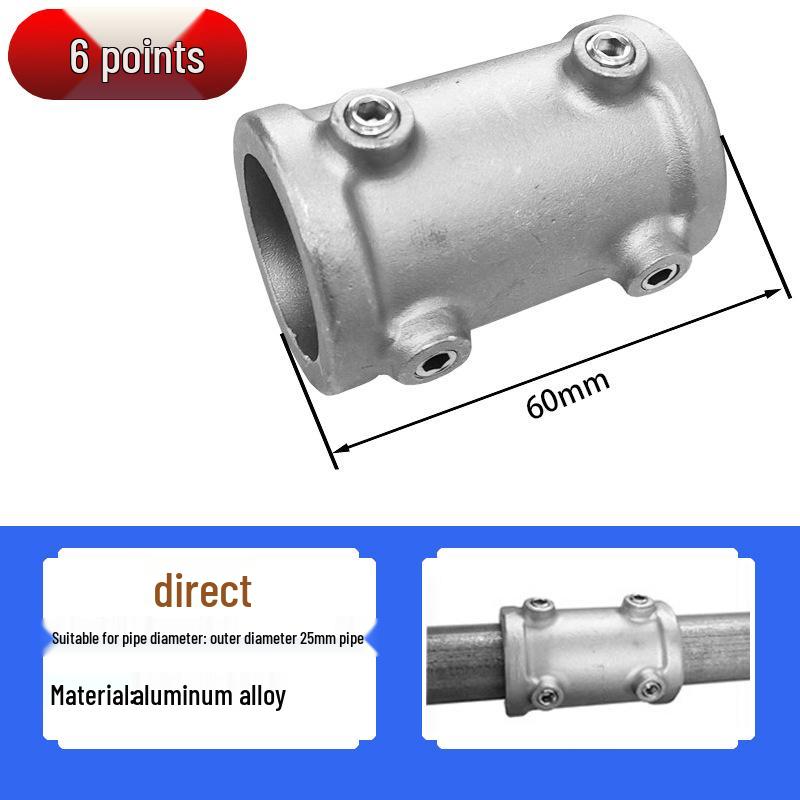 20/25/32mm Steel Pipe Connector: Galvanized 6-Point Round Elbow Joint Fastener