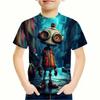 Детская 3D мультяшная футболка с крутым мерцающим эффектом и привлекательной графикой