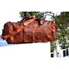 Bag Gym Leather Goat Travel Vintage Genuine Luggage Brown New Men's Duffel
