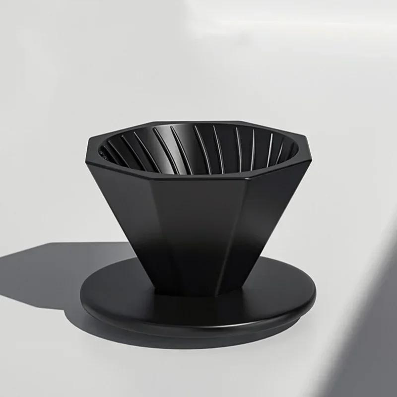 Керамическая восьмиугольная чашка-фильтр для кофе, многоразовая, пуровер для кофе, кофемашина, коническая чашка-фильтр для ручного капельного заваривания, инструменты бариста
