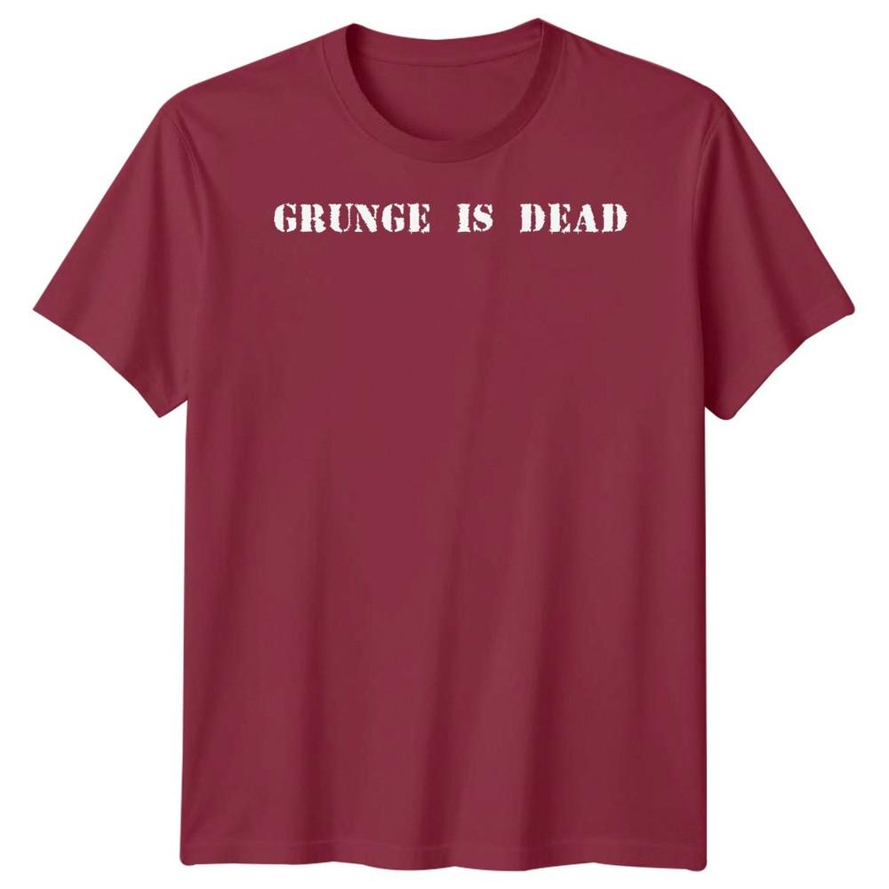 Музыкальная футболка Grunge Is Dead унисекс с графическим принтом в винтажном стиле