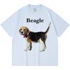 230GSM 100% Cotton T-Shirt Beagle Print Tees Funny Harajuku Style Combed Cotton Tshirt