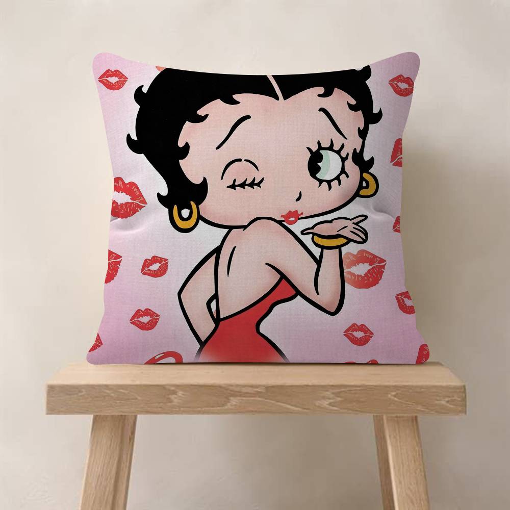 Pretty Cartoon BBetty Bboop Pillow Gift Home Office Decoration Bedroom Sofa Car Cushion Cover Case 45x45