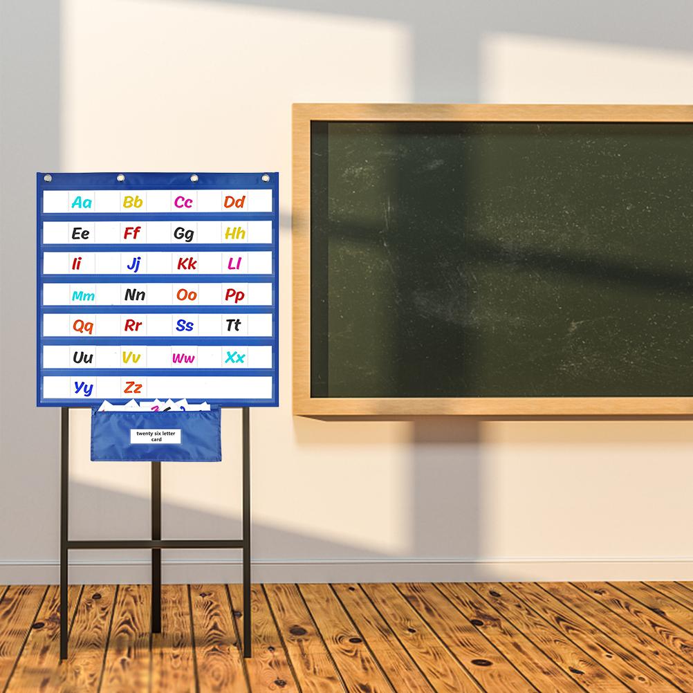 Classroom Pocket Chart Calendar Pocket Chart Multifunctional Hanging Pocket Chart for Classroom Home School Teaching