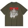 Хлопковая футболка плотностью 230 г/м² 100% Хлопок Heavy Metal Футболка с принтом рок-группы Популярная музыка Унисекс Тяжелая хлопковая футболка