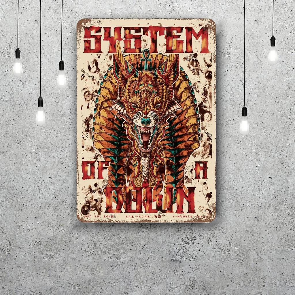 System of a Down Группа Забавный Бар Металлическая Вывеска Ретро Табличка Знак Алкоголь Пьющий Паб Клуб Мужская Берлога Кухонная Настенная Декорация