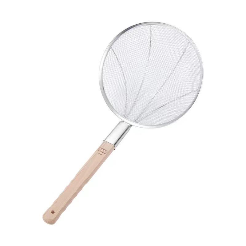 Bamboo Handle Fine Mesh Skimmer Strainer
