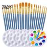 Face Paint Brush Set, Watercolor Acrylic Oil Painting Kit, Nylon Hair Brushes for Artist, Body Canvas Art Supplies