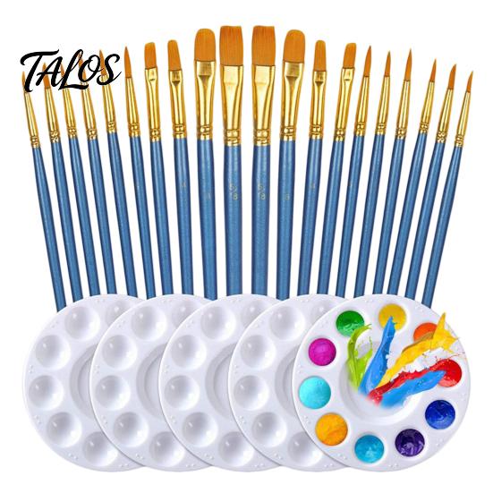 Face Paint Brush Set, Watercolor Acrylic Oil Painting Kit, Nylon Hair Brushes for Artist, Body Canvas Art Supplies