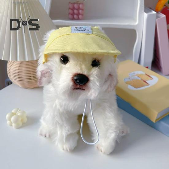 Бейсболка для домашних животных с отверстиями для ушей, регулируемая солнцезащитная кепка для собак, летняя кепка с козырьком для маленьких и средних собак и кошек