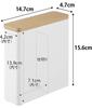 Yamazaki Slim Sanitary Storage x x с разделителями и для гигиенических и туалетных принадлежностей Номер продукта 10398 Кейс, Натуральный, Ш14.7 Г4.7 В15.6см, RIN, Крышка, Использование,