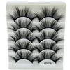 Beauty Eye Makeup Tools Criss-cross Thick Long False Eyelashes Wispies Fluffies 8D Mink Hair