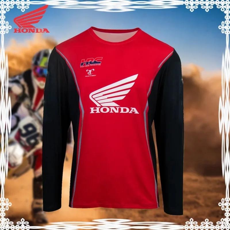 ABO2 Honda 2026 Summer New Off-Road Motorcycle Riding T-Shirt Breathable Sportswear Men and Women Riding Clothes
