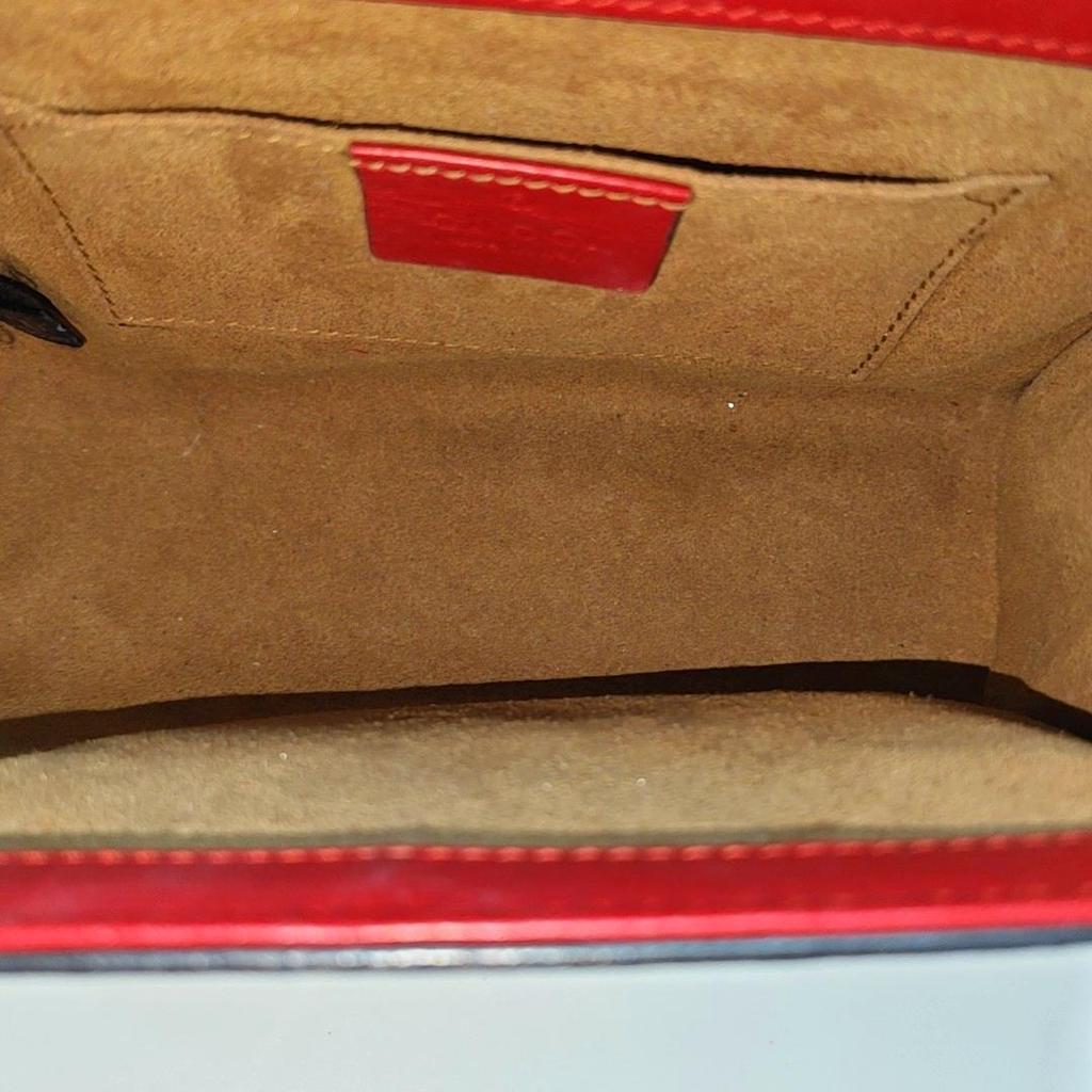 [Pre-Owned] Padlock Metal Lock Logo Chain Canvas Leather Bag - Very Good #W57O7B