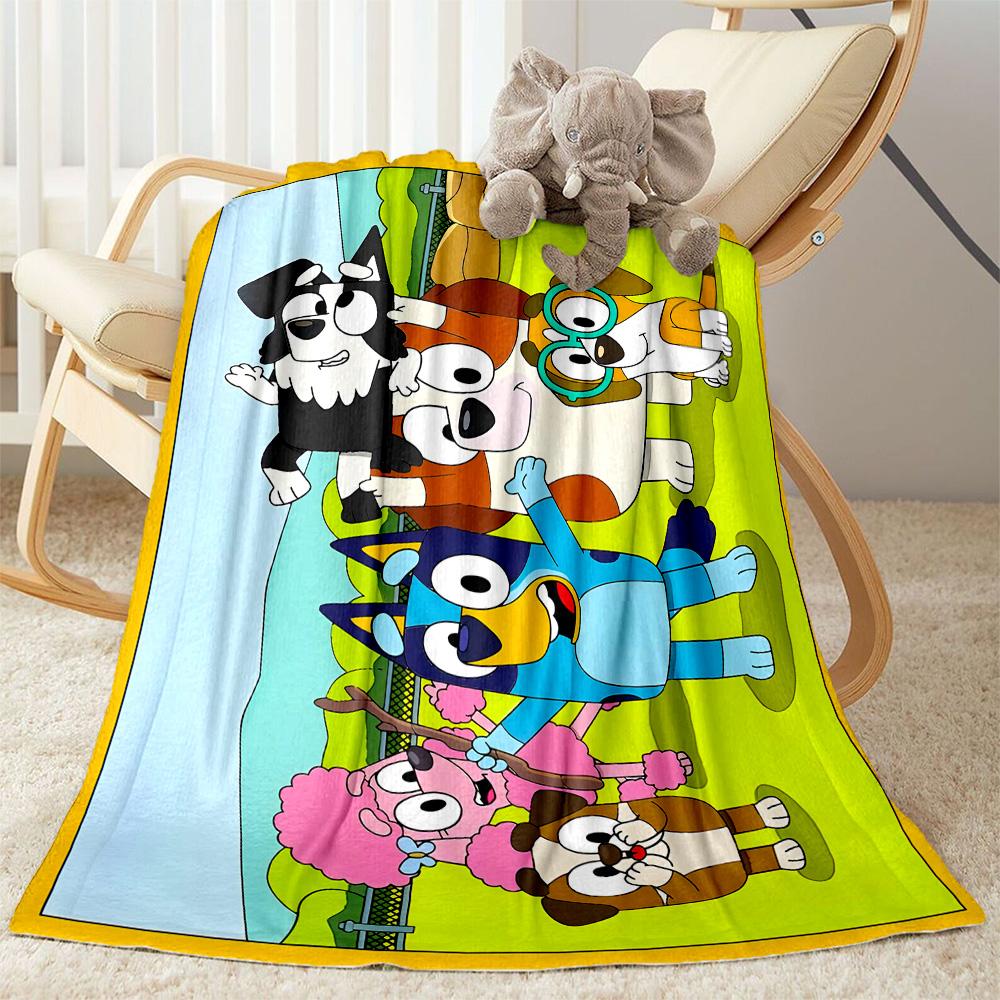 Bluey's Colorful Friends Blanket Warmthful Decor Great for Couch Livingroom Seaside for All Occasions Digital Print Gifts For Family Or Friends