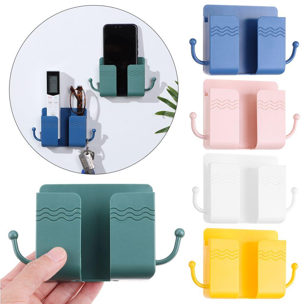 Настенный органайзер для телефона, ящик для хранения телеконтроллеров, крючки для кабелей, держатель для телефона, подставка для телефона
