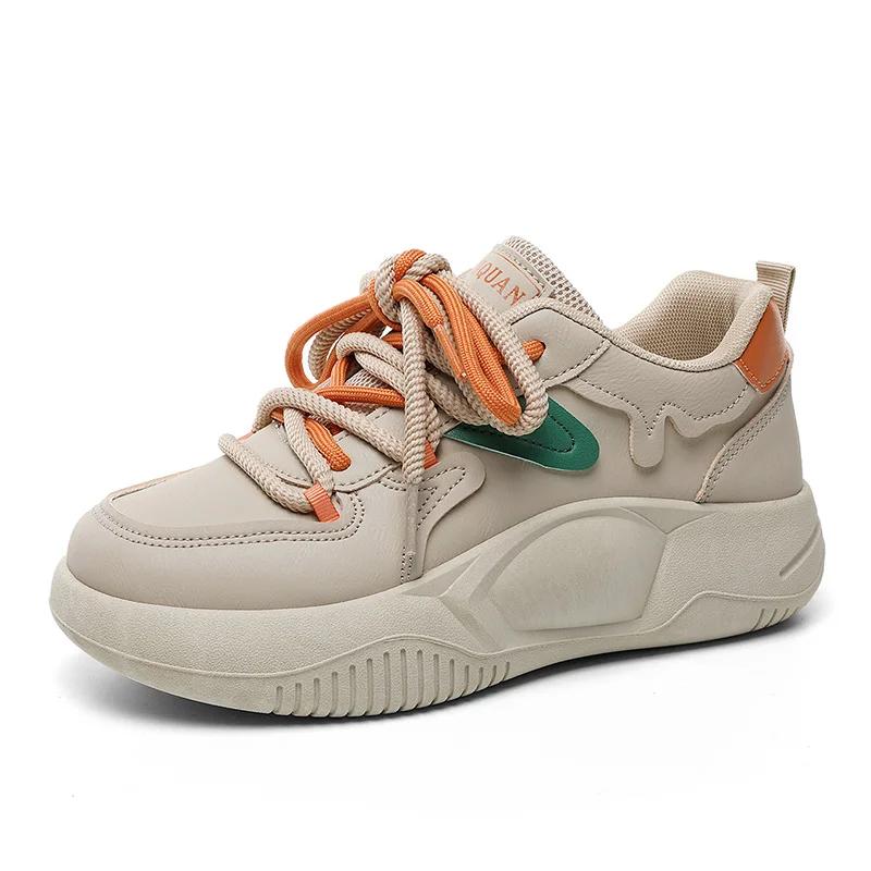 Fashionable and Comfortable Non-slip Sneakers Women's Spring Wide Fat Feet Outdoor Versatile Soft-soled Casual Trendy Shoes