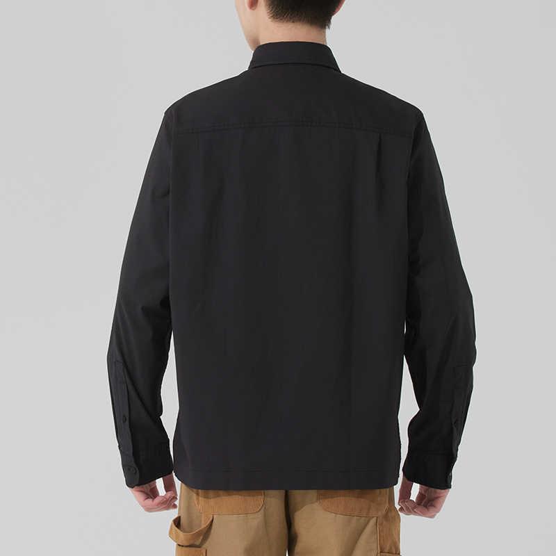 Timberland Спортивная повседневная рубашка-поло с длинным рукавом для мужчин, черная A42XU-001