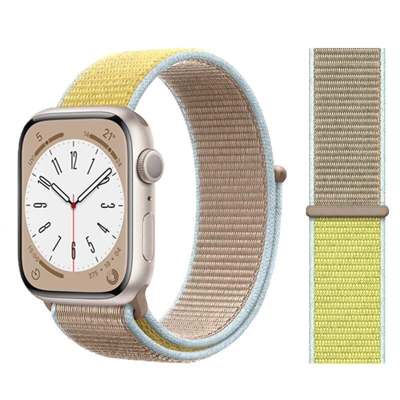 Нейлоновый ремешок-петля для Apple Watch Band 49 мм, 44 мм, 45 мм, 41 мм, 40 мм, 42 мм, 38 мм, браслет Correa iwatch series 3, 4, 5, 6 Se 7, 8, ультра, 49 мм, ремешок