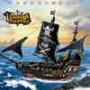 Building Blocks Giant Pirate Ship Medieval Skeleton Ghost Boat Model Kids Toys Desktop Decoration Christmas Holiday Gift