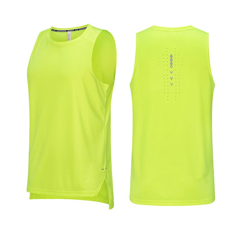 Мужской летний быстросохнущий жилет для бега Ice Silk — дышащий, бесшовный, впитывающий пот, удобный.