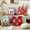 Cartoon Japanese Lucky Cat cute cushion cover Pillow Cover Decoration Room Home Sofa living Office Car Nordic Simplicity